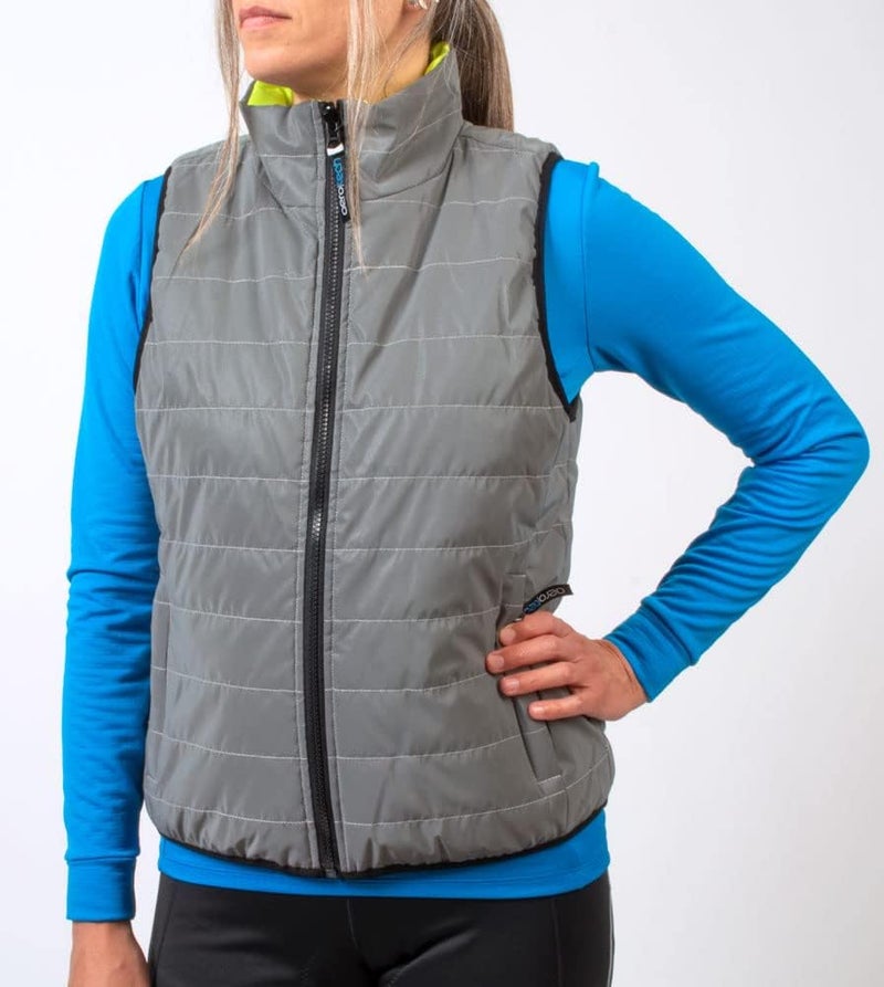AERO|TECH|DESIGNS | Women's Sierra Vest | Reversible Hi-Viz Reflective and Safety Yellow - Image 4